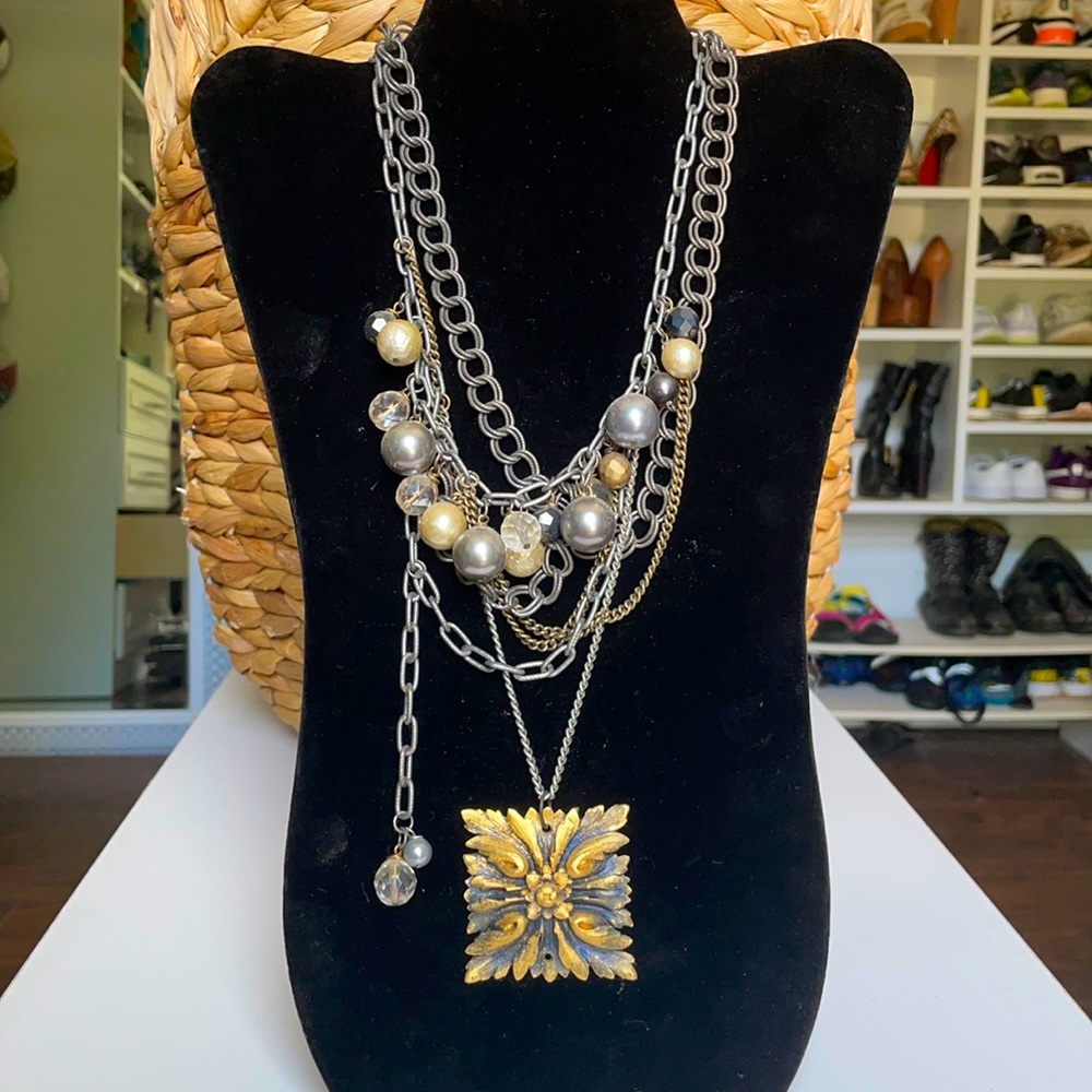 Custom made, one of a kind, multilayer necklace